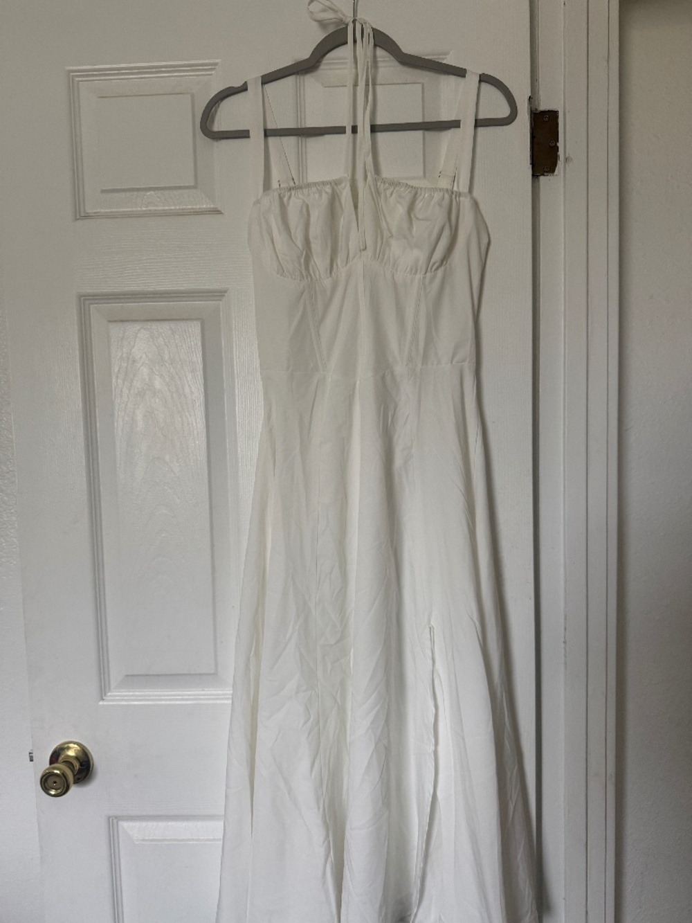 white halter dress